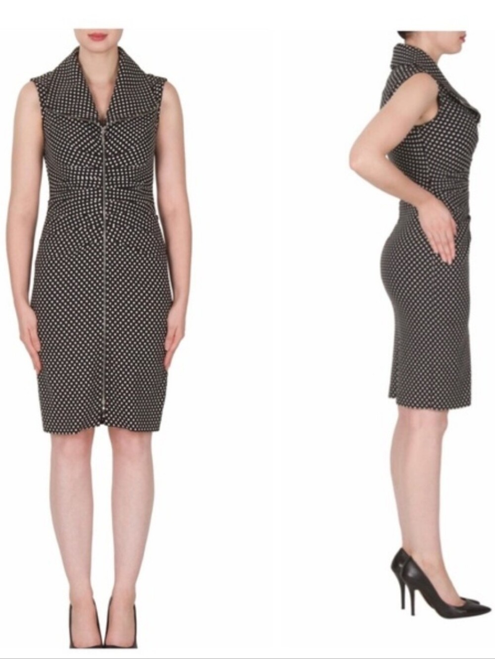 Joseph Ribkoff B&W Polka Dot dress Sz. 2